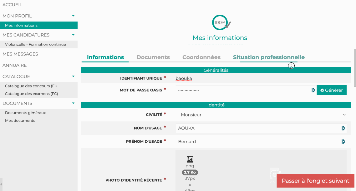 Un dossier de candidature totalement dématérialisé